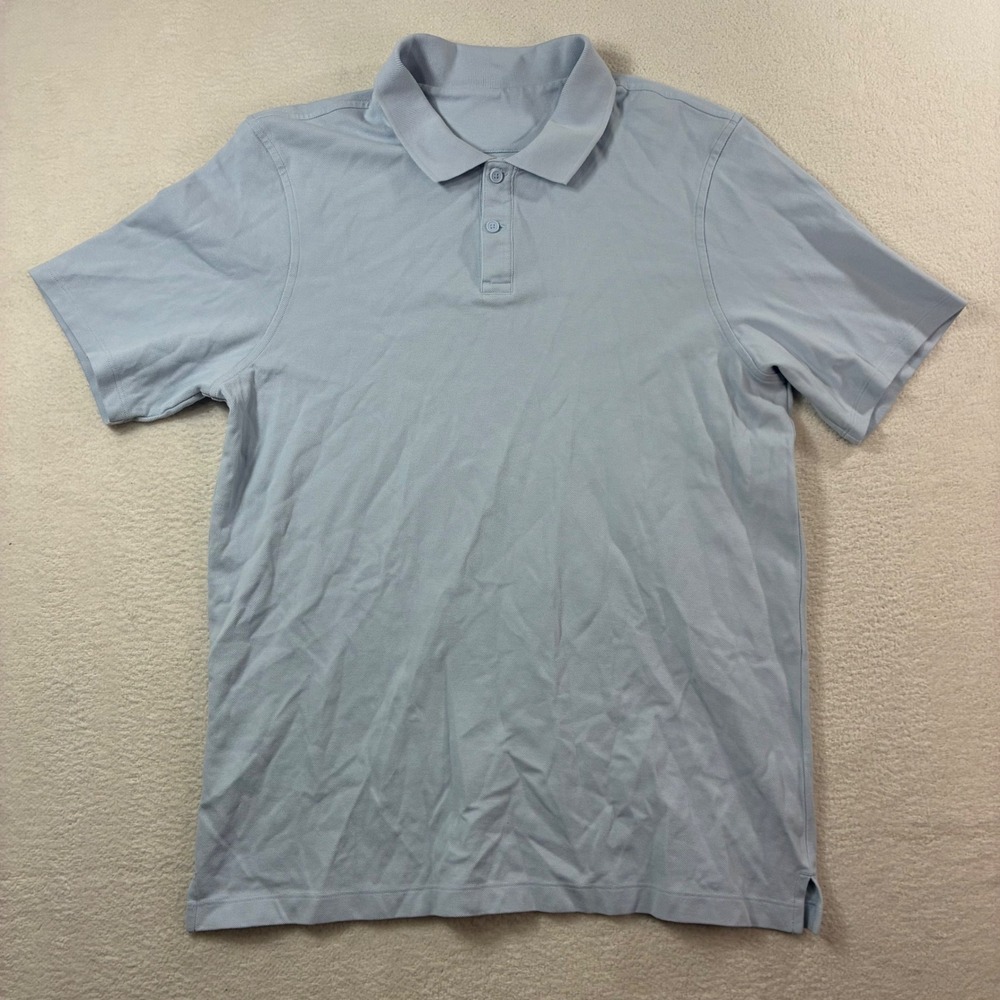 Lululemon Polo Shirt Mens XL Blue Evolution Golf Pique Tech Preppy Casual Tennis